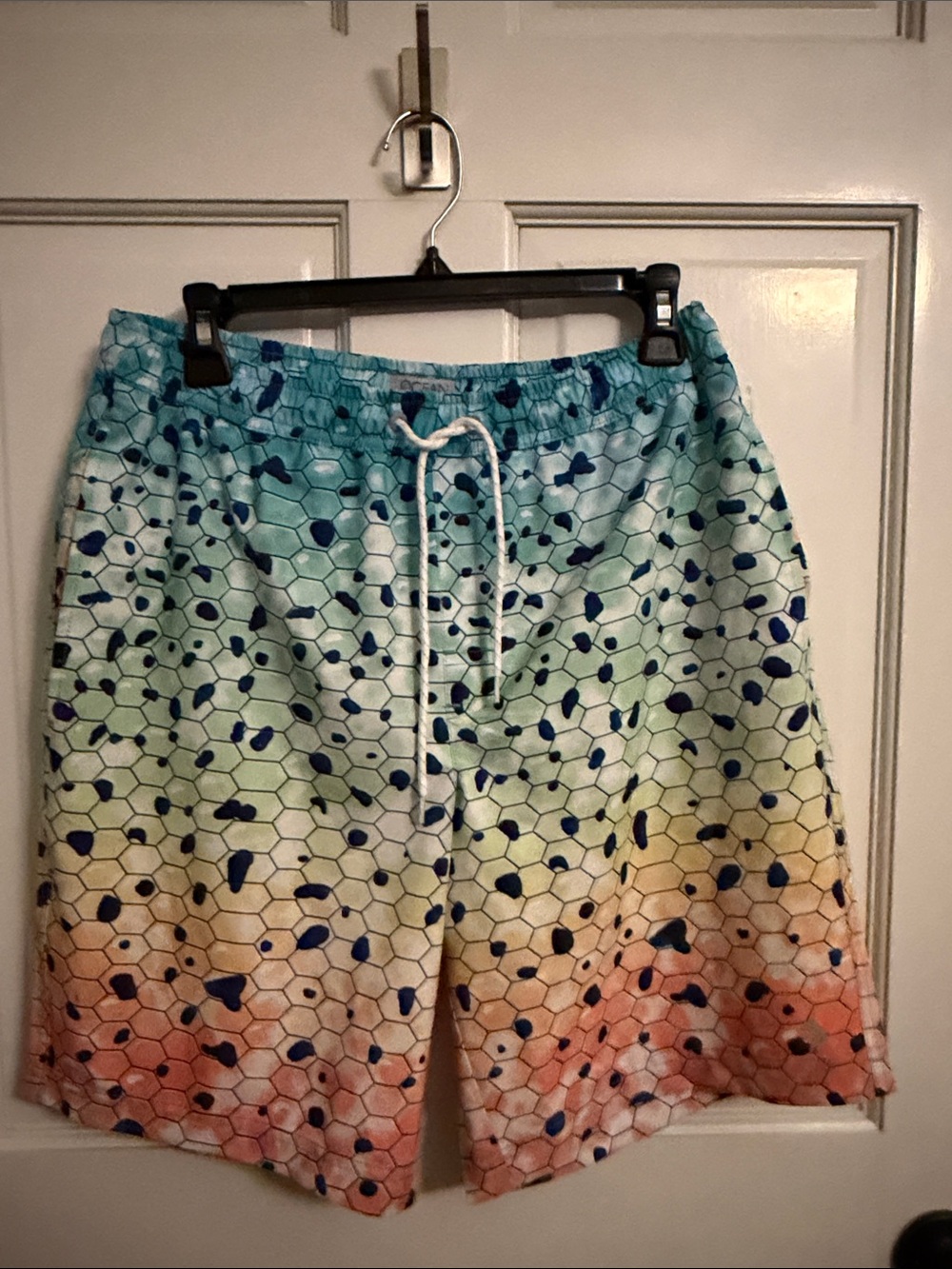 Men's Gradient Hex Swim Trunks - Multicolor